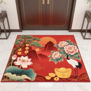 Thảm trải sàn pha lê sen Zen quỳ gối, thảm thiền cho phòng ngủ, phòng khách gia đình, kiểu vuông Trung Quốc, ba chiều