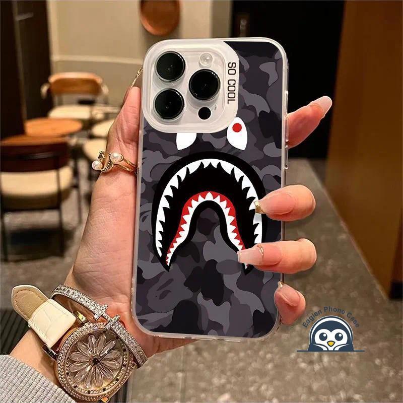 Vỏ Cá Mập Ngụy Trang Thoáng Mát Cho Vivo X300 X200 Pro Mini X200S X100 Ultra X100S X90 X80 X70 X60 Pro X70T X60T T4X T3X T3 Lite T2 Vỏ Điện Thoại Bảo Vệ Ống Kính Ốp Lưng Cứng Mờ