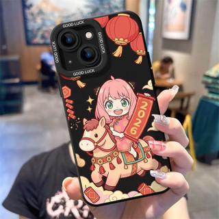 Ốp điện thoại năm con ngựa Anya và Chiikawa cho iPhone 17 / 16 / 15 / 14 / 13 / 12 / 11 / Pro MAX / X / XS / XR / 7 / 8 Vỏ bảo vệ toàn diện bằng silicon lỏng chống sốc và chống rơi
