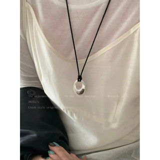 Vòng Cổ Mặt Dây Chuyền Rỗng Hình Bầu Dục Tối Giản, Thanh Lịch - Phù Hợp Làm Quà Tặng Sang Trọng