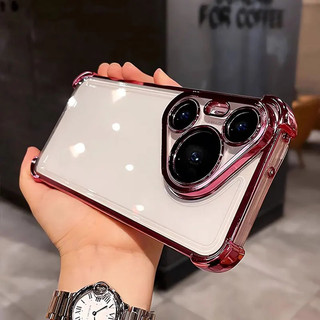 Ốp Điện Thoại Chống Sốc Mạ Sang Trọng Trong Suốt Cho Realme C85 Pro C75 C75x C71 C67 C65 C63 C61 C55 C53 4G 5G Vỏ Mềm Silicon Bốn Góc