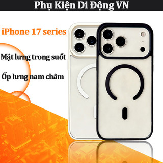Ốp lưng iPhone trong suốt chống sốc hỗ trợ sạc từ tính không ố vàng cho iPhone 13 14 15 16 17 Pro Max 17 Air
