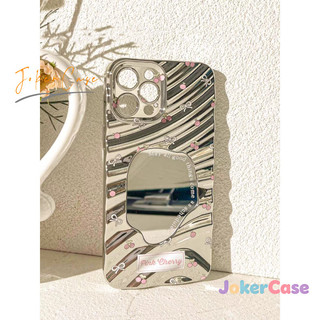 Vỏ Cho IPhone 14 16 12 15 11 13 17 Pro Max X XS Max XR 16 15 7 8 Plus AIR Bìa Mềm Gương Trang Điểm Sweet Cherry