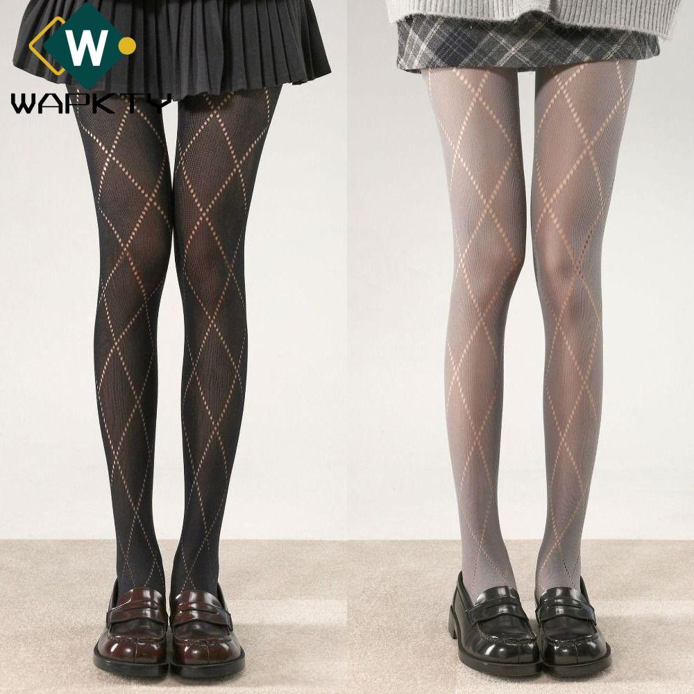Quần tất dài dệt kim Jacquard style Y2K, thiết kế slim gợi cảm