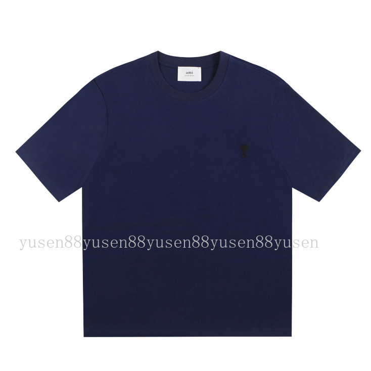 Áo thun đen phong cách mới bằng cotton nguyên chất, cổ tròn, ngắn tay, phù hợp mặc hàng ngày