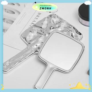 ZMONH Hình Dạng Lỏng Gương Vuông Cầm Tay Để Bàn Mỹ Phẩm Di Động Gương Trang Điểm Du Lịch Phong Cách Retro Gương Làm Đẹp Cho Túi Xách