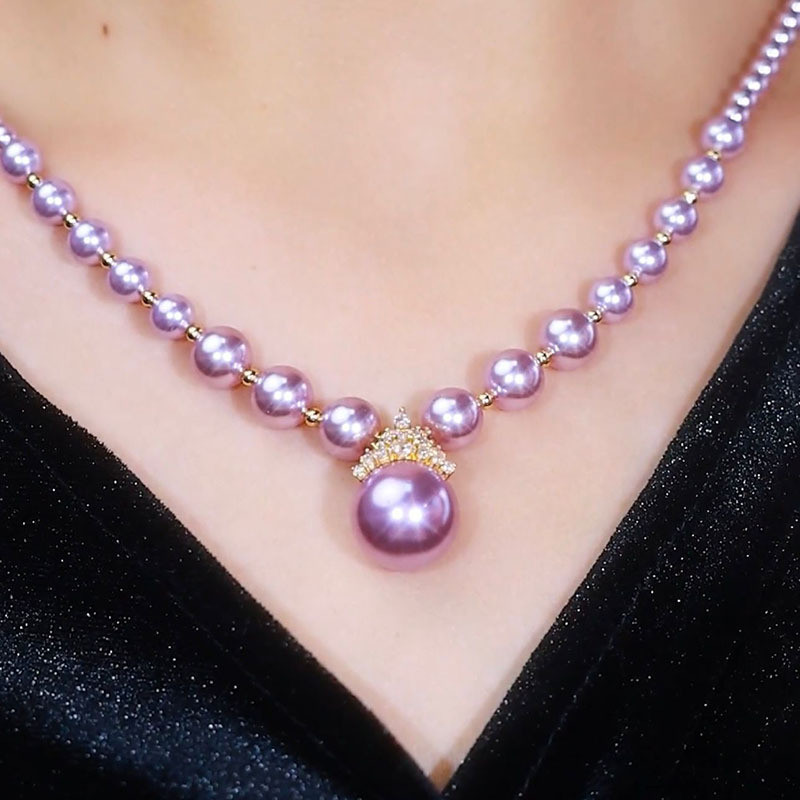 Vòng cổ ngọc trai hoàng hậu Zircon thanh lịch của Pháp