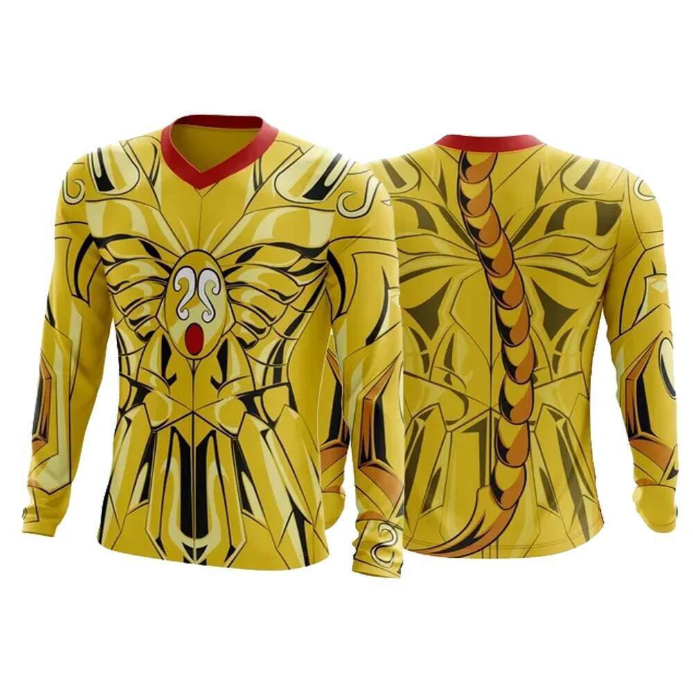 Áo thun nam dài tay cổ tròn in hình 3DAnime Gold, thoáng mát và thời trang