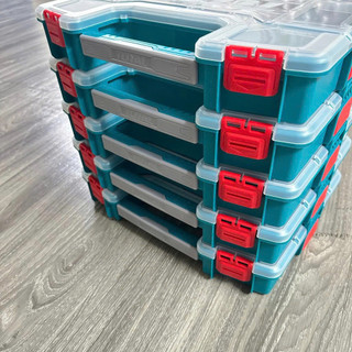 Hộp Nhựa Đựng Linh Kiện 12 - 15 Inch TOTAL TPBX1121 - TPBX1151 khóa nhựa, chất liệu nhựa PP, các hộp xếp chồng