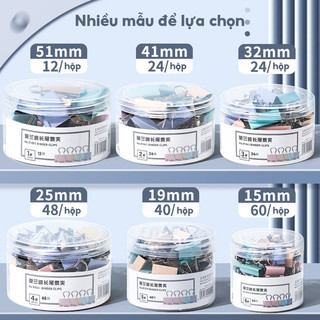 Kẹp tài liệu A4 pastel kẹp bướm mini kim loại - Đồ dùng văn phòng thiết yếu, kiểu dáng dễ thương, chất lượng ổn định