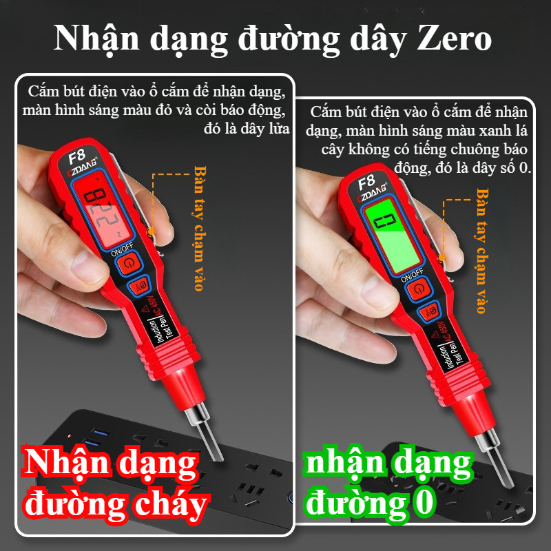 Bút Thử điện Cách điện B20, Vít Điện 2 Đầu Chữ Thập, Màn Hình Kỹ Thuật Số, Bút Thử điện Cách điện đa Chức Năng