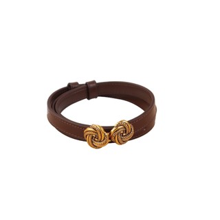Đầm nữ retro với dây da thật và khóa trang trí mỏng - Size 90cm