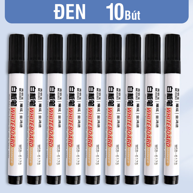 Bút lông viết bảng xoá được bộ 20 màu đen và xanh, viết rõ nét bằng bút đánh dấu, sử dụng lâu dài không phai