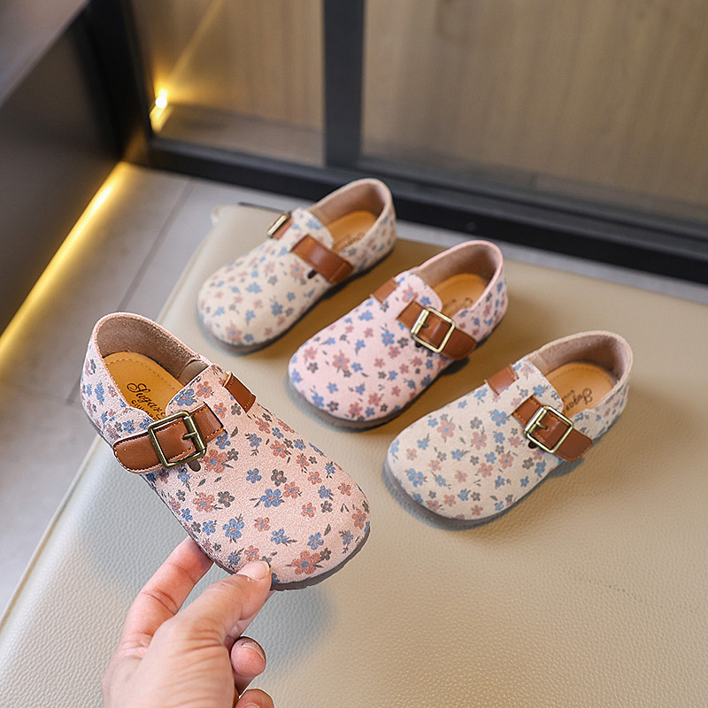 Bella Newman Giày Peas in hình phong cách mới cho bé gái, Giày Birkenstock kiểu Pháp cổ điển