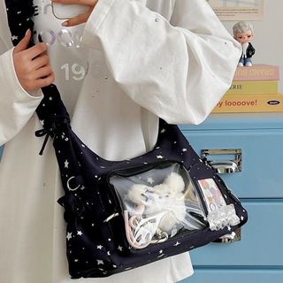 Túi đeo vai itabag PVC trong suốt in hình ngôi sao