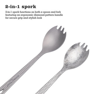 Boundless Voyage Titan Đũa Spork Cắm Trại Dao Kéo Nhẹ Dụng Cụ Du Lịch Di Động Faltware Máy Rửa Bát An Toàn