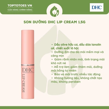 [HÀNG NHẬP KHẨU] Son dưỡng môi DHC Lip Cream dưỡng ẩm, làm mềm môi 1,5g
