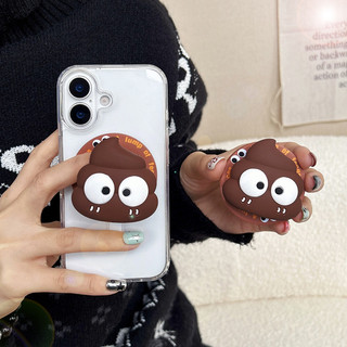 3D Silicone Hoạt Hình Dễ Thương Phân Sáng Tạo Đa Năng Từ Giá Đỡ Điện Thoại Giá Đỡ Video Đứng