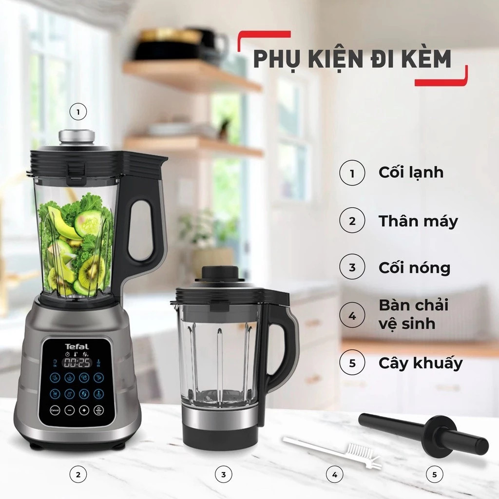[KOL/KOC] Máy làm sữa hạt sinh tố Tefal BL985A31 - Công suất 1300W - Bảo hành chính hãng 24 tháng