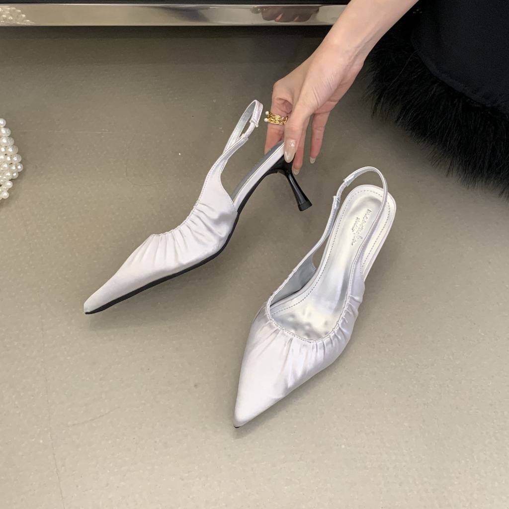 Giày Sandal TT Nữ Mũi Nhọn Không Mệt Mỏi Chân Đẹp Gót Cao