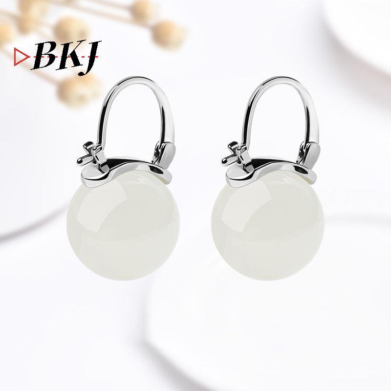 Bông Tai Hạt Ngọc Bích Cổ Xưa, Thời Trang Nhẹ Nhàng - Phụ Kiện Trang Sức Dành Cho Nữ