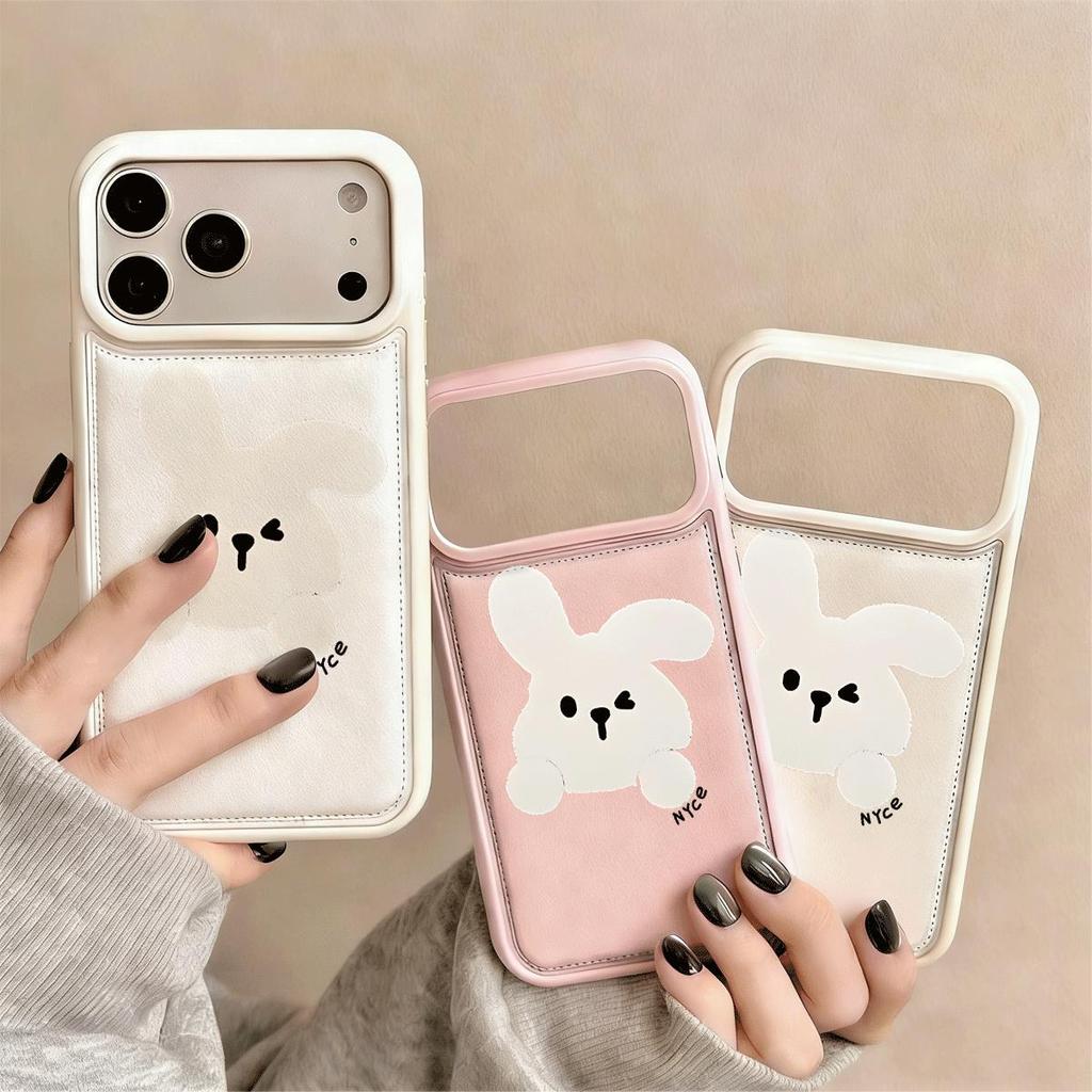 Gấu con thỏ cho iPhone 17Pro trường hợp điện thoại 15plus Nhật Bản Hàn Quốc 1312pro cá tính 11 lỗ lớn