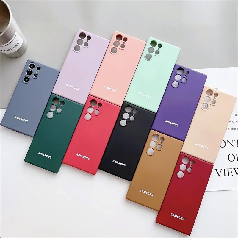 Ốp Điện Thoại Cạnh Thẳng Lỏng Cho Samsung A31 A32 A33 A34 A35 A36 A37 A56 4G 5G Ốp Lưng Chống Rơi Chất Lỏng Chống Sốc Vỏ Bảo Vệ Mặt Sau Điện Thoại