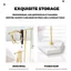 Giá đỡ trưng bày trang sức DAYBREAK, Giá lưu trữ vòng xoay mạ kim loại, Thiết kế thanh chữ T cao cấp Đế ổn định Vòng cổ Giá đỡ máy tính để bàn