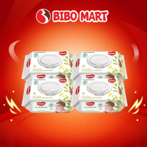 Combo 4 12 Khăn Giấy Ướt Huggies Không Mùi Không Chứa Cồn Làm Sạch Nhẹ Dịu Lành Tính Cho Bé 80 Tờ