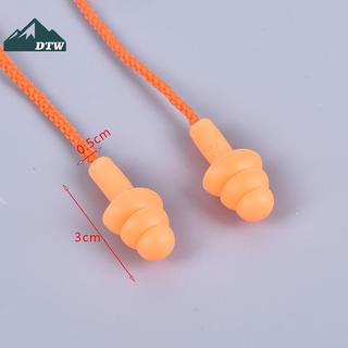 Nút tai DTW silicone giúp giảm tiếng ồn và phù hợp cho bơi lội với dây thể thao tiện lợi