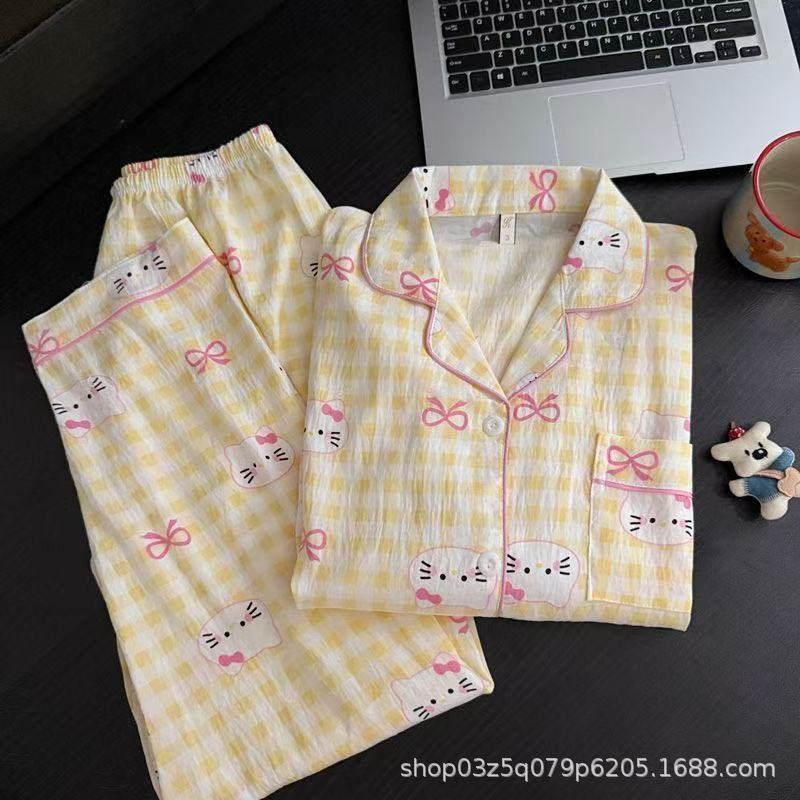 Cloud Cotton Dễ Thương Chữa Bệnh Phù Hợp Với Bé Gái Homewear Ký Túc Xá Sinh Viên Thường Ngày Lười Bộ Đồ Ngủ