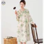Váy ngủ và bộ đồ ngủ phong cách Trung Quốc bằng cotton nguyên chất, thích hợp mặc nhà và đi chơi vào mùa hè