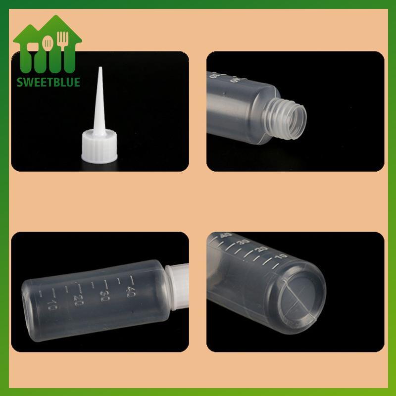 SWEET 5 Chiếc 40 / 100ml Nhựa Trong Suốt Đầu Applicator Chai Bóp Thích Hợp Cho Thủ Công Nghệ Thuật Keo Đa Năng Có Thể Đổ Lại Rỗng n