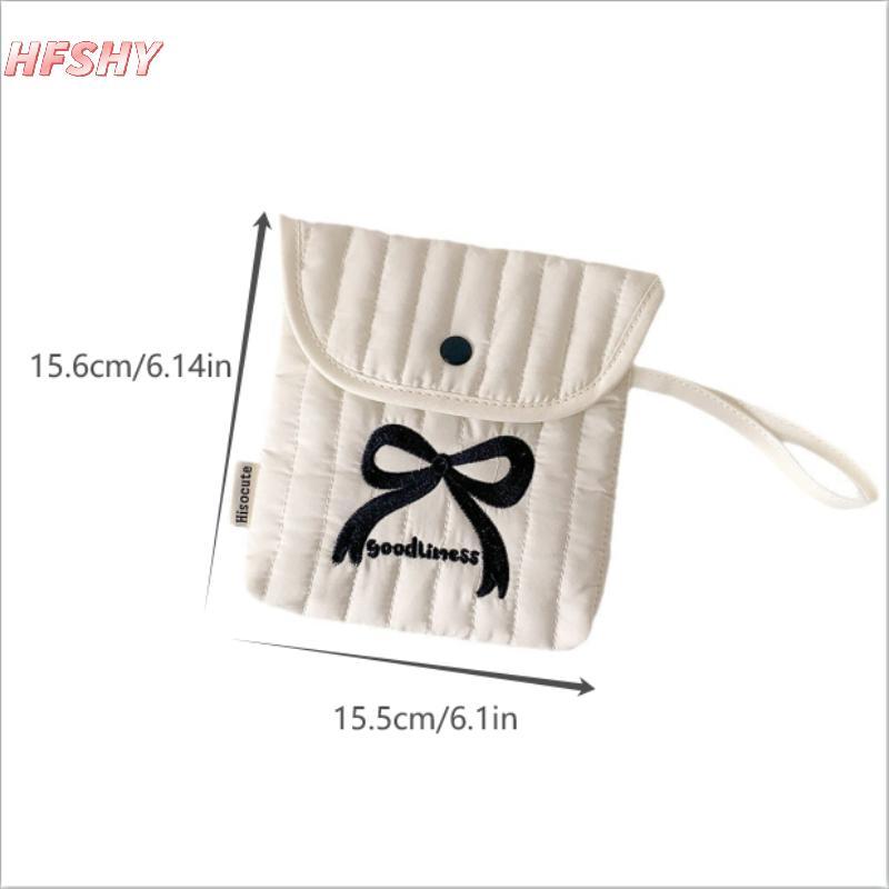 HFSHY Túi đựng mỹ phẩm nơ anh đào dễ thương, dung tích lớn, cầm tay, di động, quà tặng nữ