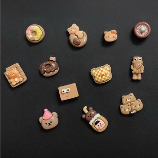 CHARM GẤU NÂU : CHARM/STICKER GẤU NÂU & BÁNH- TONE MÀU NÂU DỄ THƯƠNG