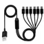 1 Chiếc 6 Trong 1 USB Loại C Bộ Chia Cáp C Truyền Dữ Liệu Cáp Từ Xa 1.5m Đen Cho Điện Thoại Máy Tính Bảng