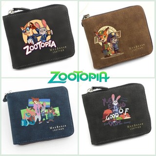 Ví Zootopia PU Matte Dây Kéo Ví Dung Tích Lớn Đa Chức Năng Lưu Trữ Ví Quà Tặng Sinh Nhật