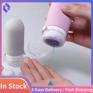 Chai du lịch bằng silicon di động Hộp đựng chất lỏng rỗng Đóng gói Lotion Dầu gội Hộp đựng kem Chuyến đi (60ml A)