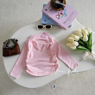 A57-[FORM ÔM] [tomnaukids] Áo dài tay thắt nơ  cho bé gái size từ 9-36Kg