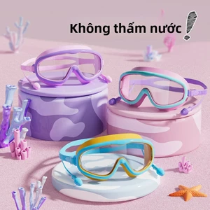 Kính bơi chống thấm nước cho bé với lens HD và khung lớn, phù hợp làm phụ kiện lặn hoặc đội cùng mũ bơi.
