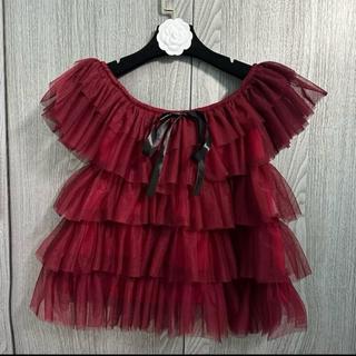 Áo Trễ Vai Thiết Kế Nhiều Tầng Trang Trí Dây Thắt Nơ Phong Cách Tiểu Thư Ld_Store Fashion