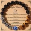 Vòng tay mắt ác Unisex - Đá đa kim cương (Mắt ác, Mắt hổ, Hematite, Tourmaline) Hạt được đánh bóng - Handmade - Tấm chắn năng lượng âm - Tăng cường trực giác