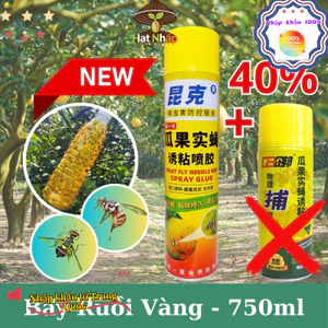 Bẫy ruồi vàng chai 800ml thế hệ mới - Hiệu quả với cả ruồi đực, ruồi cái gây hại cho cây ăn trái và rau hoa màu-k025