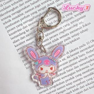 Gantungan Kunci Akrilik Lucu Karakter Cartoon Kuromi Untuk Souvenir japanese keychain Gantungan kunci lucu Gantungan