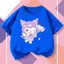 Áo Nam/Nữ, 2026 Hè, Kuromi Kids' Baju-T, hình in, Form nhỏ, nên tăng 1 size