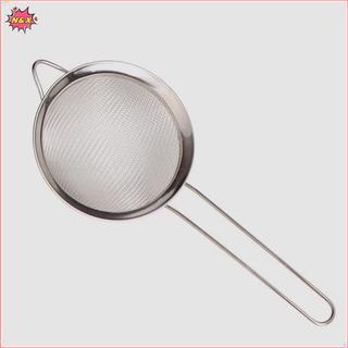 N & X 3 Bộ rây bột lưới mịn bằng thép không gỉ có tay cầm để nướng bánh bột sàng Phụ kiện lọc nấu ăn nhà bếp.