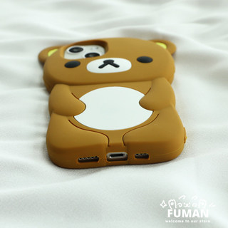 Dành Cho iPhone 17 16 15 14 Plus 13 12 11 Pro Max SE3 SE2 SE1 8 7 6S 5 5S 4 4S 2022 2020 2016 + Ốp Điện Thoại Rilakkuma Dễ Thương Vỏ Cặp Đôi Hoạt Hình Dễ Dàng Gấu Mềm Silicon Chống Rơi Vỏ