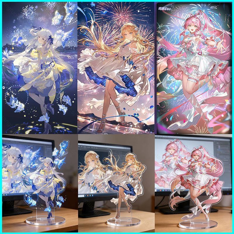 HT2 Gió hú Sóng Aemeath Đứng Tấm Acrylic Tấm Đứng Ký Anime Để Bàn Trang Trí TH2