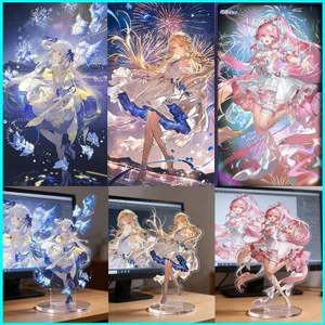 HT2 Gió hú Sóng Aemeath Đứng Tấm Acrylic Tấm Đứng Ký Anime Để Bàn Trang Trí TH2