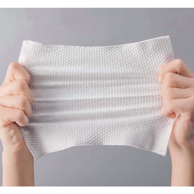 Khăn mặt khô dùng 1 lần cuộn tẩy trang, lau khô, lau uớt giấy Cotton lau mặt dùng một lần Mocco